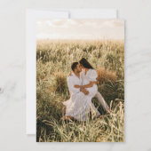 Invitation Photographie noir et blanc classique Mariage éléga (Dos)