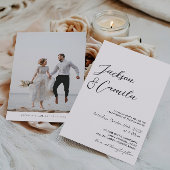 Invitation Photographie noir et blanc classique Mariage hiver