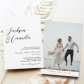 Invitation Photographie noir et blanc classique Mariage hiver