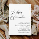 Invitation Photographie noir et blanc classique Mariage hiver