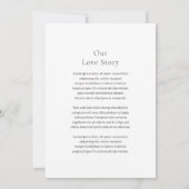 Invitation Photographie noir et blanc élégant Mariage moderne (Dos)