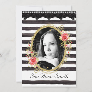 Invitation Photographie noir et blanc - Maison ouverte