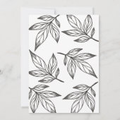 Invitation Photographie noir feuilleté blanc Imprimer Joyeux  (Dos)