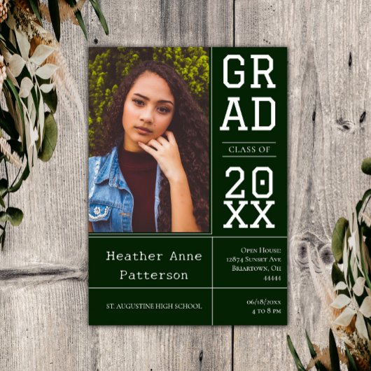 Invitation Photographie Open House | Emerald Green