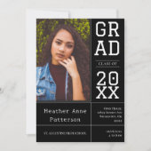 Invitation Photographie Open House | Noir (Devant)