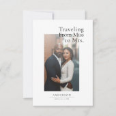 Invitation Photographie Romantique De Luxe Mlle À Mme Fête de (Devant)