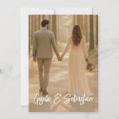 Invitation Photographie romantique Script botanique Mariage m (Dos)