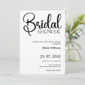 Invitation Photographie simple en noir et blanc de Mariage de (Debout devant)