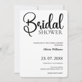 Invitation Photographie simple en noir et blanc de Mariage de (Devant)