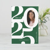 Invitation Photographie typographique Parti Vert de Graduatio (Debout devant)