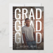 Invitation PhotoPop Bold Typography Graduation Party (Devant)