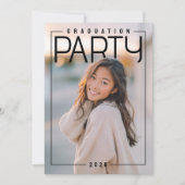 Invitation PhotoPop Chic Graduation Party (Devant)