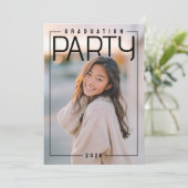 Invitation PhotoPop Chic Graduation Party (Debout devant)