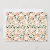 Invitation Photos d'anniversaire de Floral Horse (Dos)