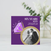 Invitation photos de bague en améthyste pour 6ème anniversair (Debout devant)