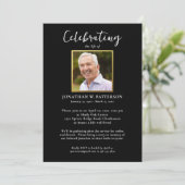 Invitation Photos de célébration de vie classiques Poème pers (Debout devant)