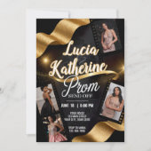 Invitation Photos de couple customisées Prom Envoyer du ruban (Devant)