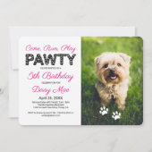 Invitation Photos de fête d'anniversaire de chien personnalis (Devant)