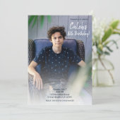 Invitation Photos de fête d'anniversaire minime (Debout devant)