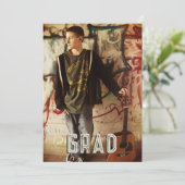 Invitation Photos de Graduation des fils Open House Annouemen (Debout devant)