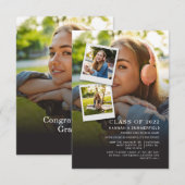 Invitation Photos de Graduation Moderne Grad 2025 Party (Devant / Derrière)