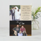 Invitation Photos de la fête de l'anniversaire du Mariage (Debout devant)