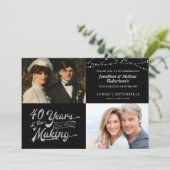 Invitation Photos de la soirée des 40 ans Then & Now Lights P (Debout devant)