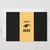 Invitation Photos de l'école noire et d'or (Dos)