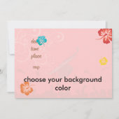 Invitation Photos de papillons/tourterelles/fleurs tropicales (Dos)