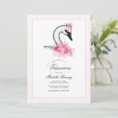 Invitation Photos de Quinceañera rose rose blanche (Debout devant)