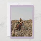 Invitation Photos de script mariage de lavande élégante moder (Dos)