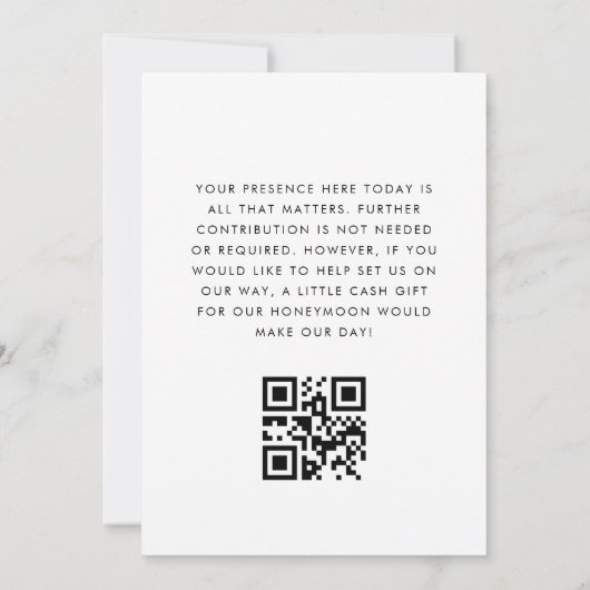 Invitation Photos d'Enfance Photos et Qr Code 5x7 Mariage (Dos)