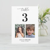 Invitation Photos d'enfance Table 3 5x7 Mariage (Debout devant)