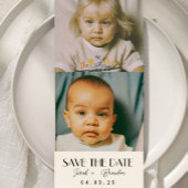 Invitation Photos d'enfance Typographie Code postal Enregistr