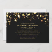 Invitation Photos du 60e anniversaire Then & Now Noir et Or (Dos)