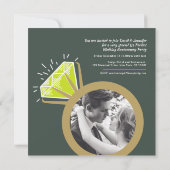 Invitation photos d'une bague en péridot pour une fête du 1er (Dos)