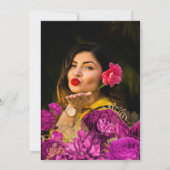 Invitation Photos florales exclusives Hot Pink Quinceanera (Dos)