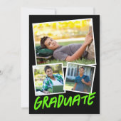 Invitation Photos Lime Green tendance Graduation (Devant)