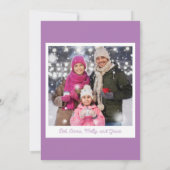 Invitation Photos Noël Présents Purple Holiday (Dos)