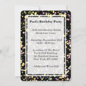 Invitation Photos personnalisables Confetti Design Anniversai (Dos)