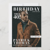 Invitation Photos personnalisées Anniversaire Magazine Couver (Devant)