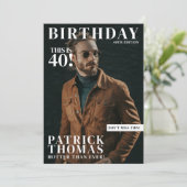 Invitation Photos personnalisées Anniversaire Magazine Couver (Debout devant)