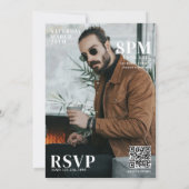 Invitation Photos personnalisées Anniversaire Magazine Couver (Dos)