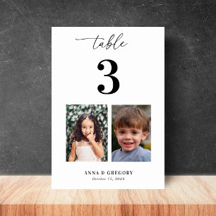 Invitation Photos pour enfants Tableau 3 5x7 Mariage