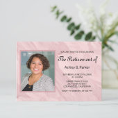 Invitation Photos & Rose Gold Marbled (Debout devant)