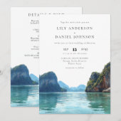 Invitation Phuket Thailand Destination All In One Wedding (Devant / Derrière)