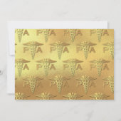 Invitation Physician Assistant PA Graduation Purple Gold (Dos)