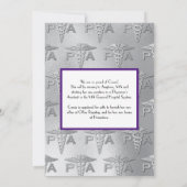 Invitation Physician Assistant PA Graduation Purple Silver (Dos)