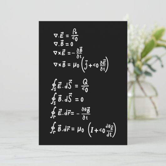 Invitation Physique Math Formule Étudiants Enseignant (Debout devant)