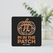 Invitation Pi dans le Patch Minimal Pumpkin Pi Conception Mat (Debout devant)